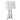 Ayelet Table Lamp With Square Shade White And Mirror - MartincFurniture