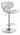 Edenton Upholstered Adjustable Height Bar Stools White And Chrome - MartincFurniture