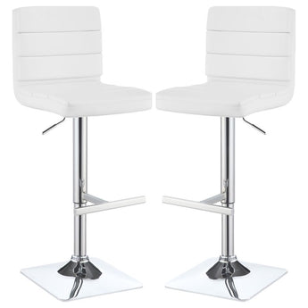 Bianca Upholstered Adjustable Bar Stool Black
