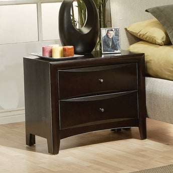 Phoenix 2-Drawer Nightstand Deep Cappuccino - MartincFurniture