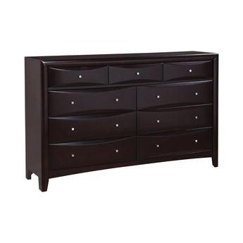Phoenix 9-Drawer Dresser Deep Cappuccino - MartincFurniture