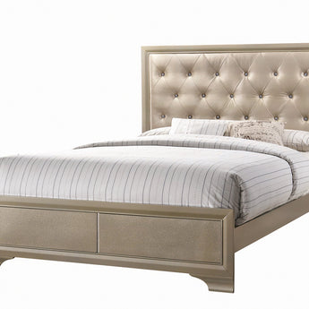Beaumont Upholstered Eastern King Bed Champagne - MartincFurniture