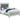 Gunnison Queen Panel Bed With LED Lighting Silver Metallic - MartincFurniture