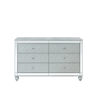 Gunnison 6-Drawer Dresser Silver Metallic - MartincFurniture