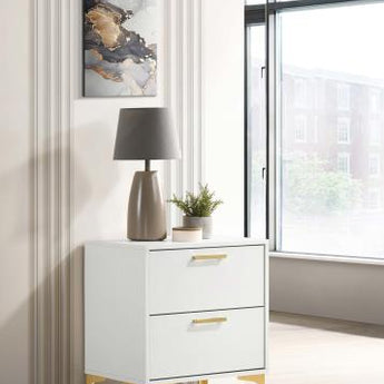 Kendall 2-Drawer Nightstand White - MartincFurniture