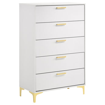 Kendall 5-Drawer Chest White - MartincFurniture