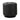 Bowman Round Upholstered Ottoman Black - MartincFurniture