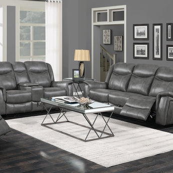 Conrad Upholstered Motion Sofa Cool Grey - MartincFurniture