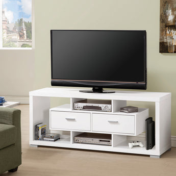 Darien 2-Drawer Rectangular TV Console White - MartincFurniture