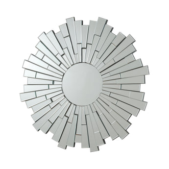 Danika Sunburst Circular Mirror Silver - MartincFurniture