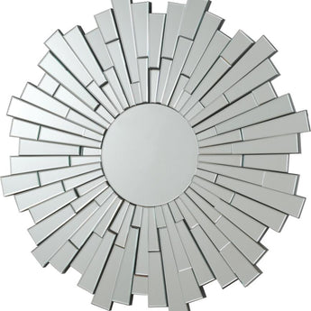 Danika Sunburst Circular Mirror Silver - MartincFurniture