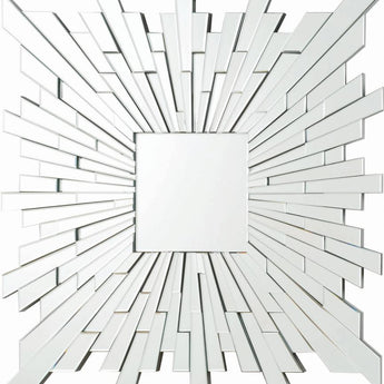 Brantley Square Sunburst Wall Mirror Silver - MartincFurniture