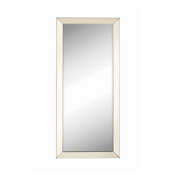 Barnett Rectangular Floor Mirror Silver - MartincFurniture
