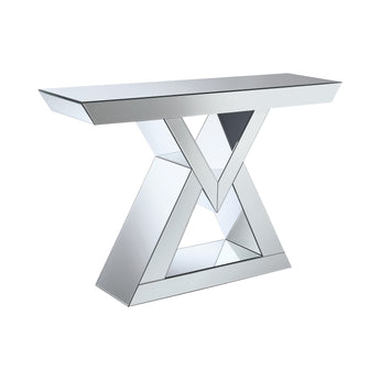 Cerecita Console Table With Triangle Base Clear Mirror - MartincFurniture