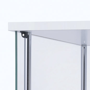 Bellatrix Rectangular 4-Shelf Curio Cabinet White And Clear - MartincFurniture