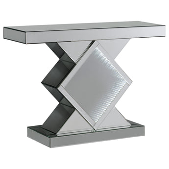 Andorra Console Table With LED Lighting Silver - MartincFurniture