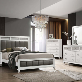 Barzini 2-Drawer Nightstand White - MartincFurniture