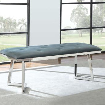 Beaufort Upholstered Tufted Bench Dark Grey - MartincFurniture