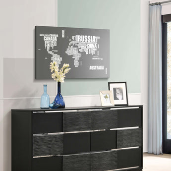 Blacktoft 6-Drawer Dresser Black - MartincFurniture