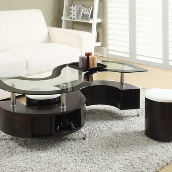 Buckley 3-Piece Coffee Table And Stools Set Cappuccino - MartincFurniture