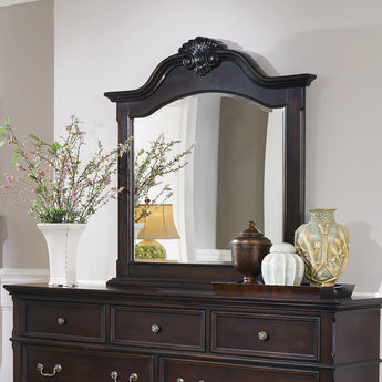 Cambridge Carved Dresser Mirror Cappuccino - MartincFurniture