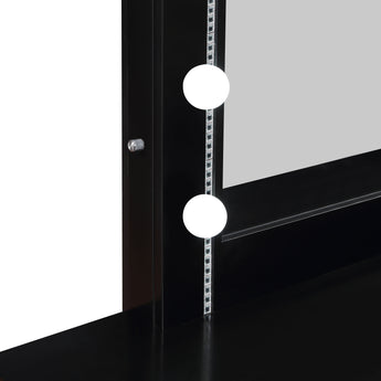 Cappola Black Rectangular Dresser Mirror With Light - MartincFurniture