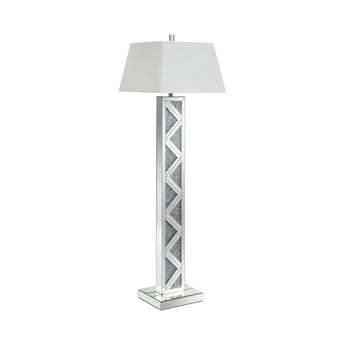 Carmen Geometric Base Floor Lamp Silver - MartincFurniture