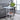 Daisy 1-Shelf Accent Table Chrome And White - MartincFurniture