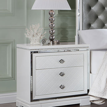 Eleanor Rectangular 2-Drawer Nightstand White - MartincFurniture