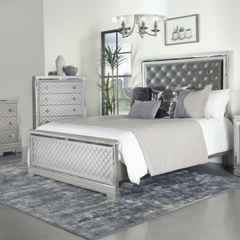 Eleanor Rectangular 6-Drawer Dresser Metallic - MartincFurniture