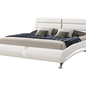 Jeremaine Eastern King Upholstered Bed White - MartincFurniture