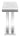 Kerwin U-Base Rectangle Sofa Table White And Chrome - MartincFurniture
