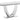 Kerwin U-Base Rectangle Sofa Table White And Chrome - MartincFurniture