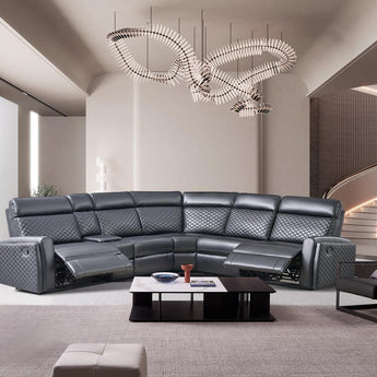 3 PC RECLINING BLACK SECTIONAL - L460