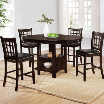 Lavon Oval Counter Height Table Espresso - MartincFurniture
