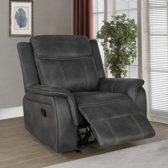 Lawrence Upholstered Tufted Back Glider Recliner - MartincFurniture