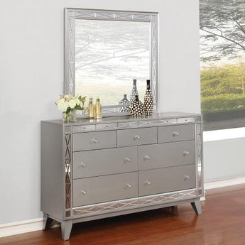 Leighton 7-Drawer Dresser Metallic Mercury - MartincFurniture