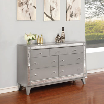 Leighton 7-Drawer Dresser Metallic Mercury - MartincFurniture