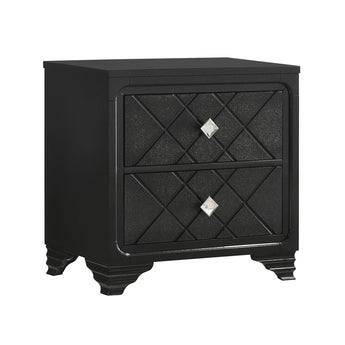 Penelope 2-Drawer Nightstand Black - MartincFurniture