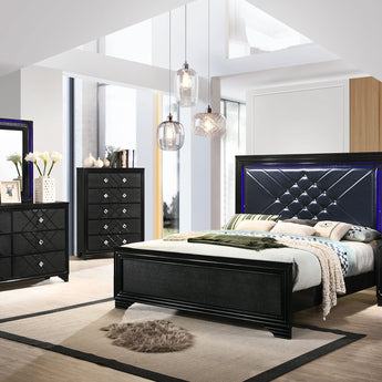 Penelope 6-Drawer Dresser Black - MartincFurniture