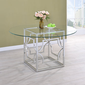 Starlight Dining Table Base Chrome - MartincFurniture