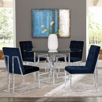 Starlight Dining Table Base Chrome - MartincFurniture
