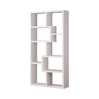 Theo 10-Shelf Bookcase White - MartincFurniture